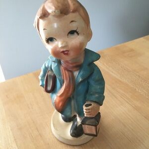 Vintage Collectable Lipper and Mann Lantern Boy Blue and Brown Figurine